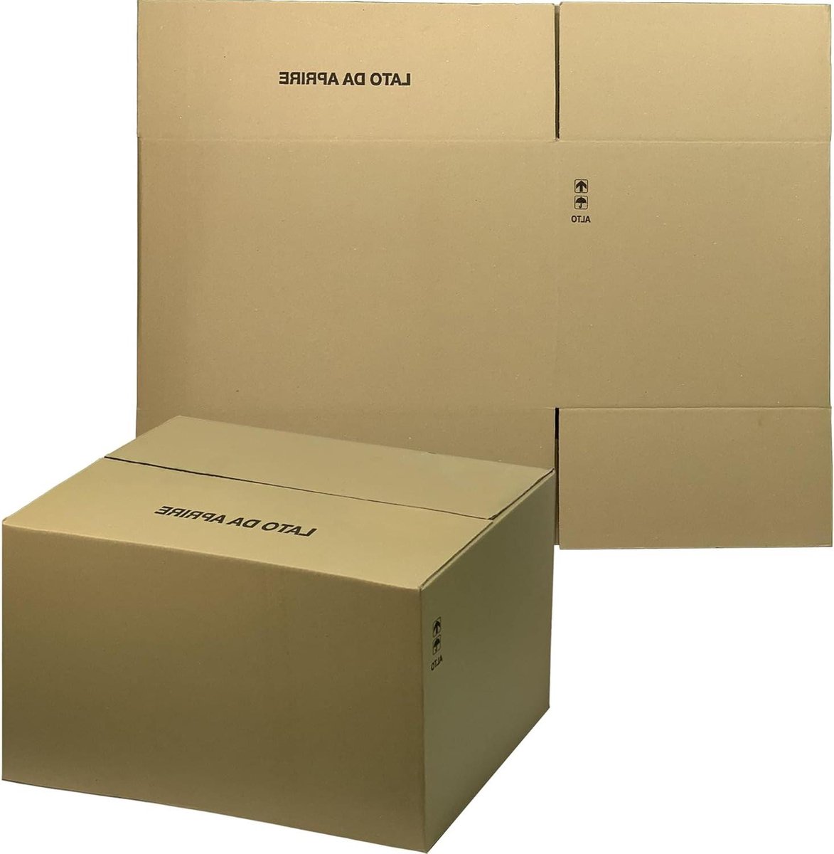 Kartonnen doos - Verhuisdoos Opslag - Veilig Verpakken - Dubbelwandig stevig - 40x40x90 cm - Bruin