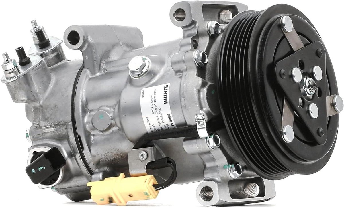 Auto Airco Compressor - Koudemiddel Pomp - Klimaatregeling Auto - Riemenschijf 6 Ribben - 119 mm Schijfdiameter - Zilverkleurig