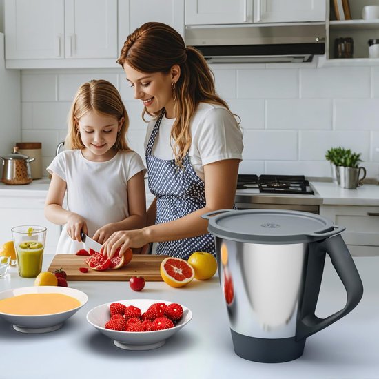 Keukenmachine Deksel - Mixer Accessoire - Vers Houden - Vaatwasserbestendig - 19 x 23 cm - Grijs van Merkloos — afbeelding 5