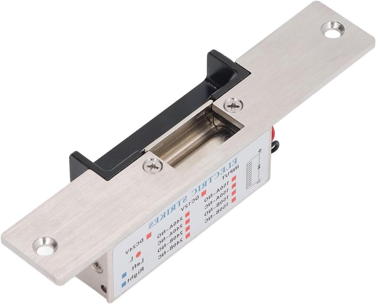 Elektrisch Deurslot - Slagplaat Slot - Toegangscontrole Thuis - Fail Secure Mechanisme - 150 mm Lengte - Zilver