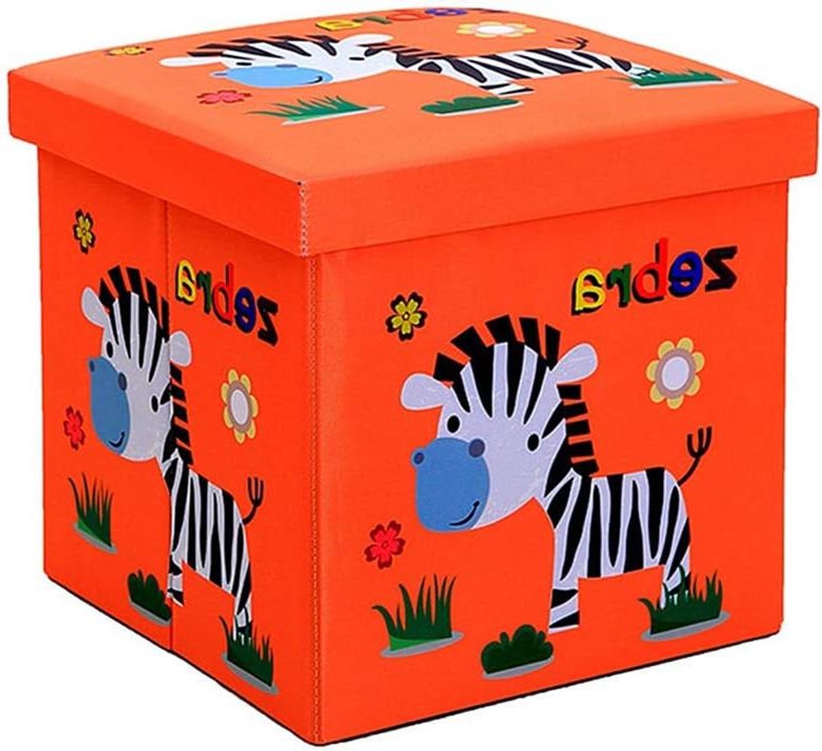 Opbergkruk - Poef - Extra zitplek - Met opbergruimte - N.v.t. - Zebraprint