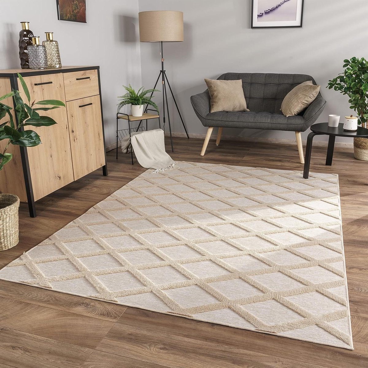 Vloerkleed Woonkamer - Laagpolig Tapijt - Interieur Verfraaien - Vloerverwarming Geschikt 
