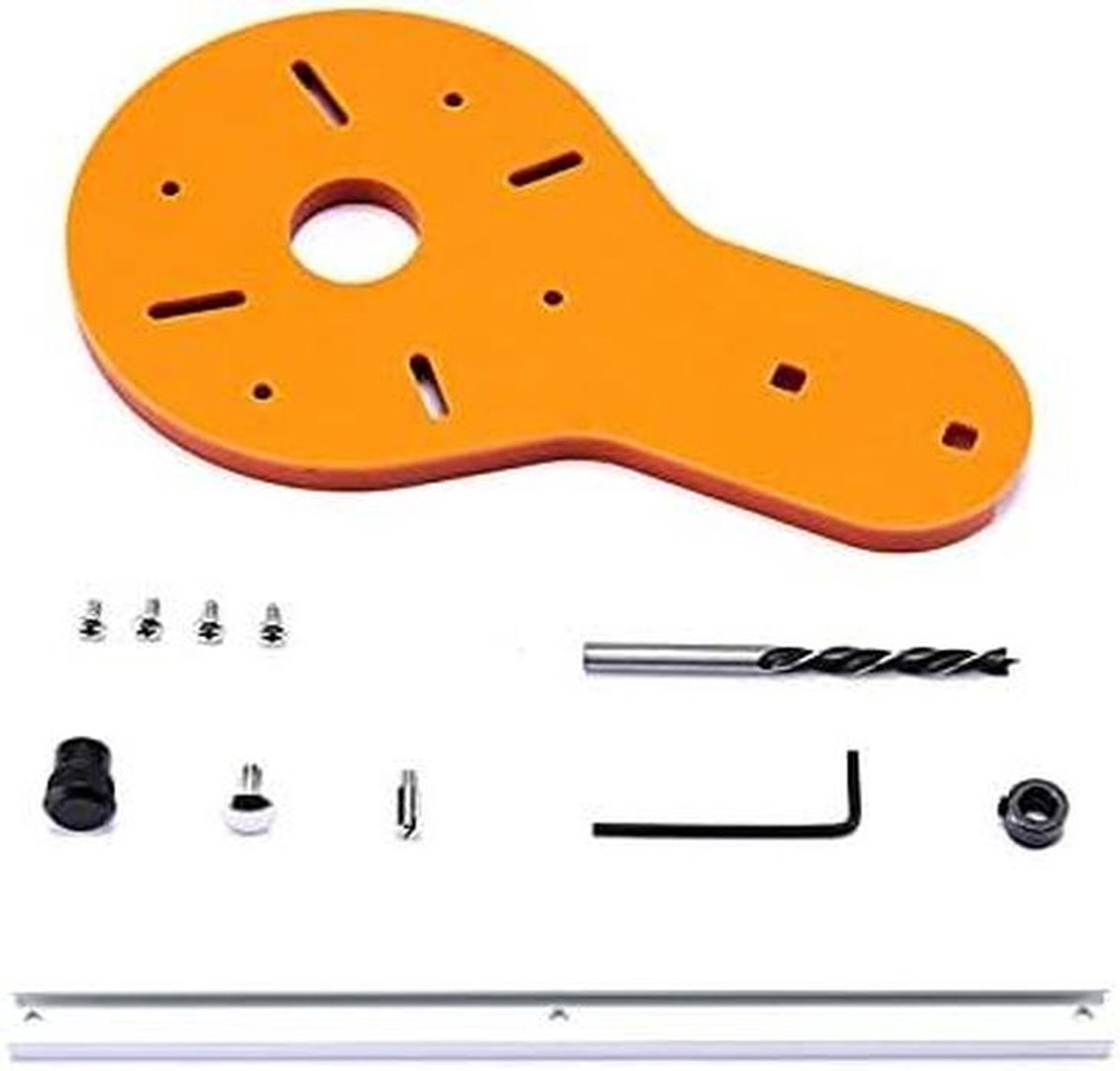 Cirkel Snijmal - Frezen Jig - Houtbewerking Cirkels - Verstelbare Diameter - 135 cm - Oranje