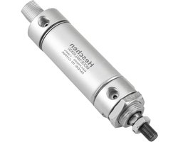 Luchtcilinder - Dubbelwerkend - Industriële Automatisering - Enkele Staaf - 40mm Boring 50mm Slag - Zilver