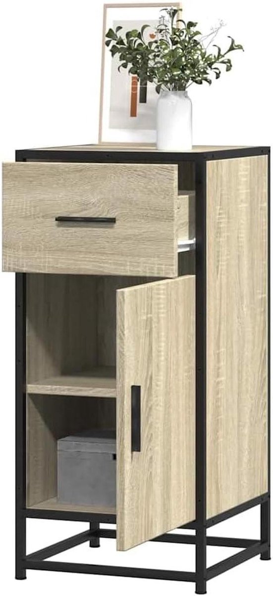 Opbergmeubel Lade - Bijzetkast Dressoir - Huishoudelijke Opslag - Industriële Stijl - 355