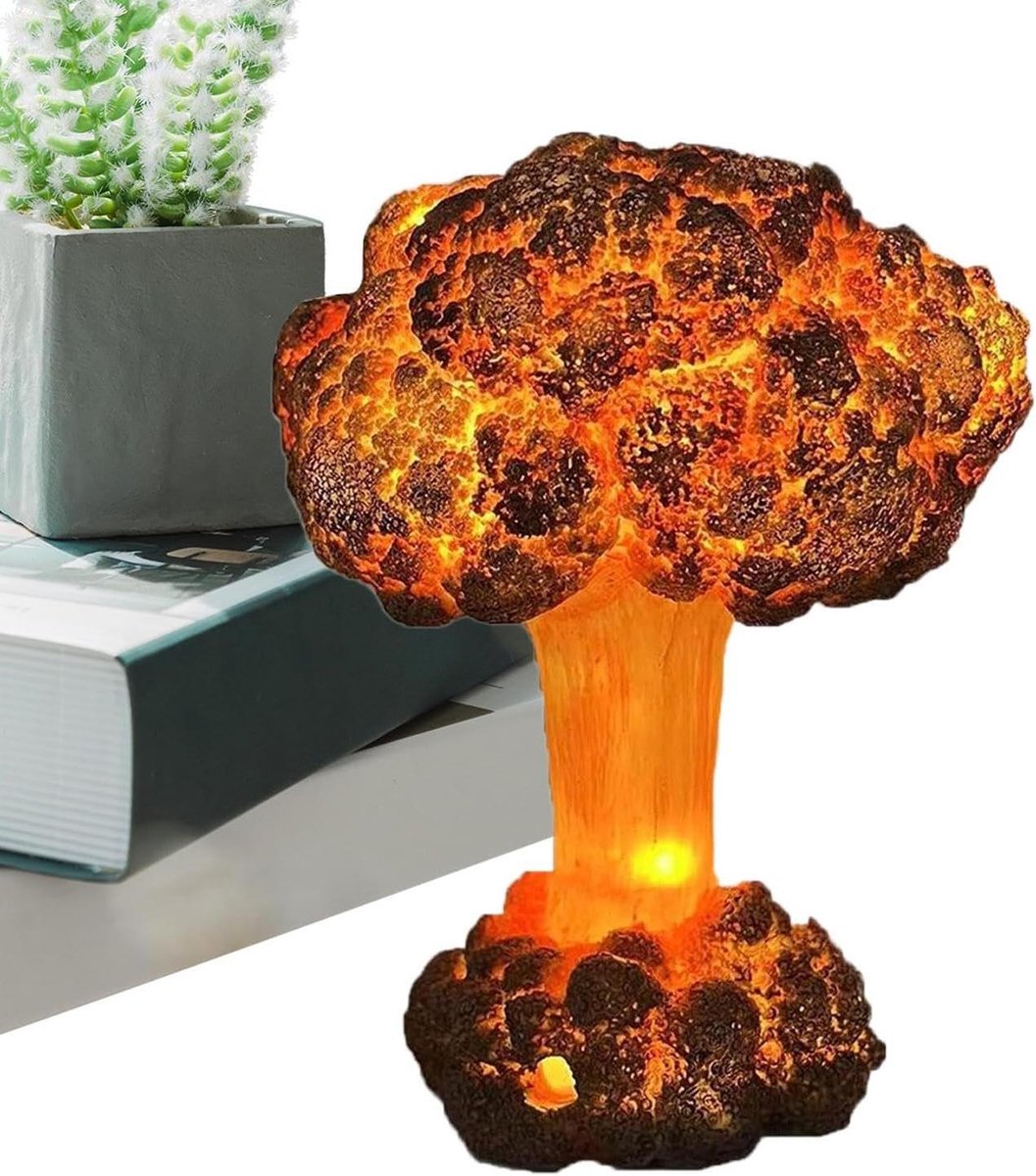 Paddenstoel Lamp - Decoratieve Verlichting - Sfeerverlichting Creëren - Realistisch Kunstwerk - 13 x 13 x 13 cm - Veelkleurig