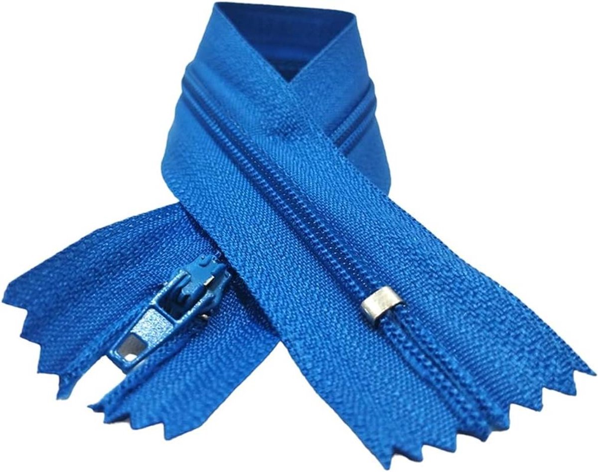 Nylon ritssluitingen - Naai ritsen - Kleding repareren - Gesloten nr. 3 - 14 cm - Middenblauw