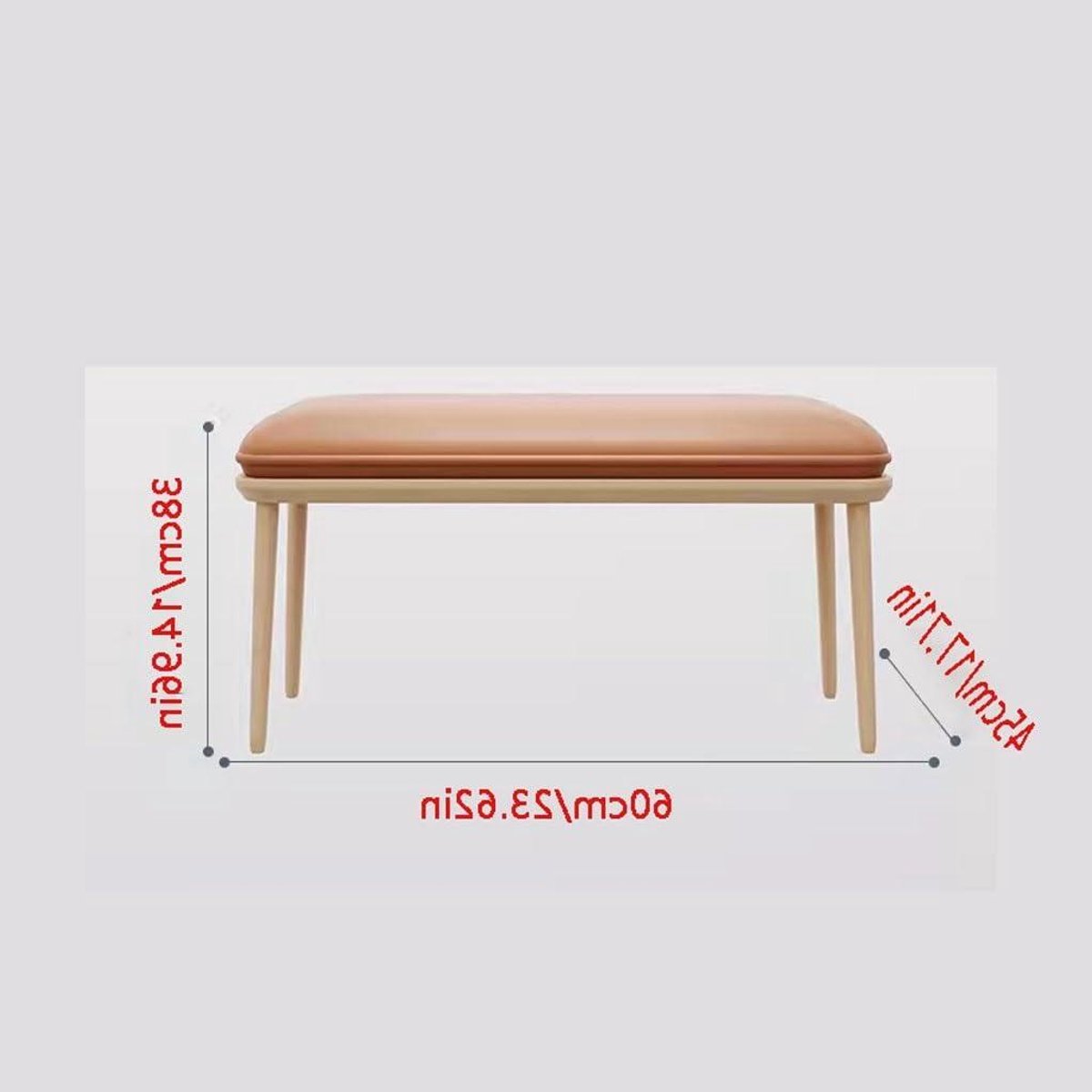 Voetenbank Schoenenkruk - Zitbank Entree - Schoenen Wisselen - Robuust Duurzaam Ontwerp - 1x1x1 cm - Houtkleur