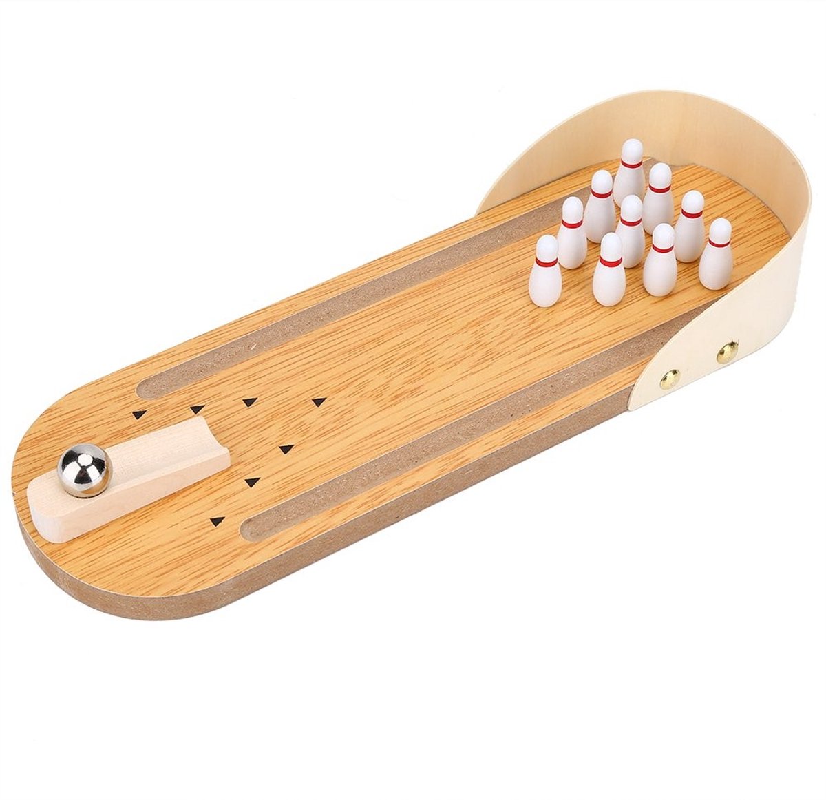 Store_8 - Bowlingspeelgoedset - Mini bowlingspel - Houten bureaudecoratie - Kinderspeelgoed - Leuk voor kinderen - Speelgoedset voor binnen