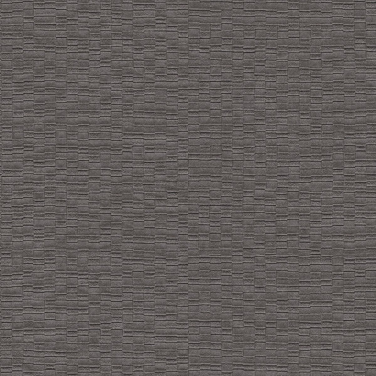 Structuur behang Profhome LC522309-DI vliesbehang hardvinyl warmdruk in reliëf gestempeld uni subtiel glanzend bruin grijsbruin platinagrijs 5,33 m2