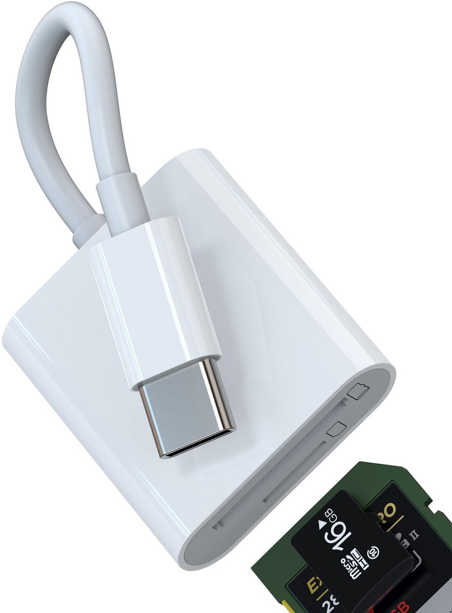 Store_7 - USB-C SD Kaartlezer Micro SD - Snelle Geheugenoverdracht - Ideaal voor foto's en video's - Handzaam formaat - Geheugenkaartlezer voor iPh...