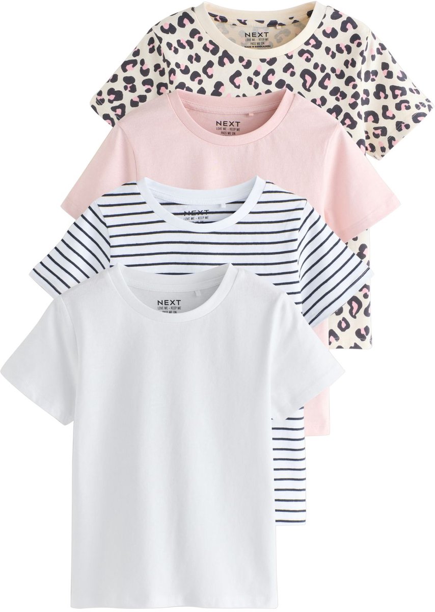 Next - Meisjes - T-shirts 4 Pack - Roze