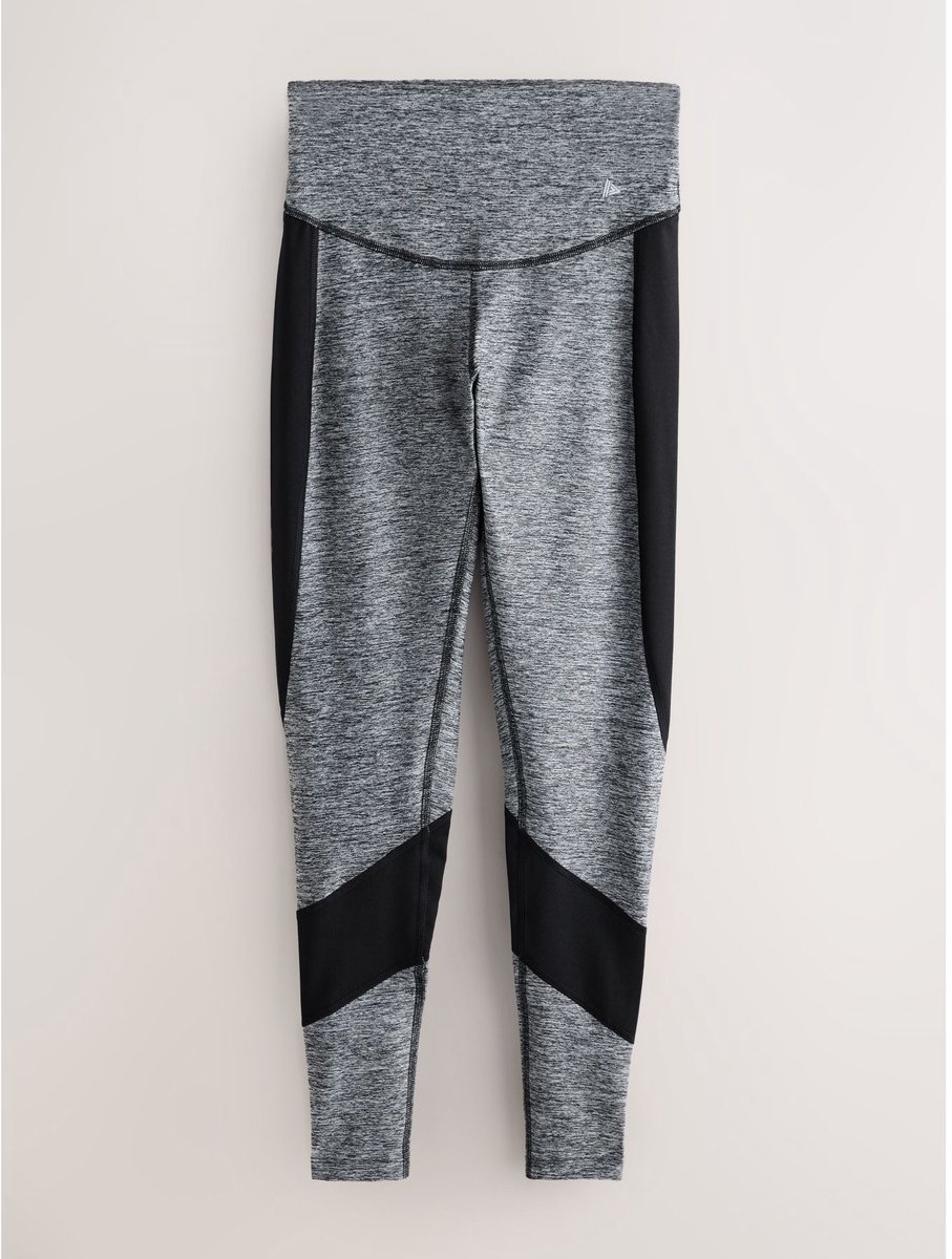 Next - Dames - Sport Dry Tech buikcorrigerende legging met hoge taille en volledige lengte - Grijs