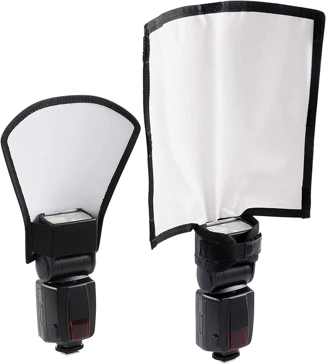 Set van 2 ronde softboxen en diffusers voor flitslicht - Universele accessoires voor fotografie, zacht licht en reflectie