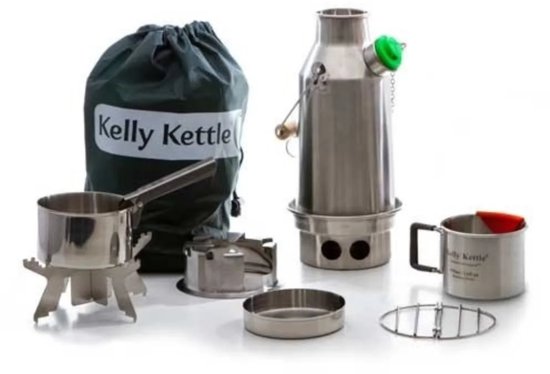 Kelly Kettle Trekker Kit RVS 0,6L - Compacte Kampeer Kookset — afbeelding 3