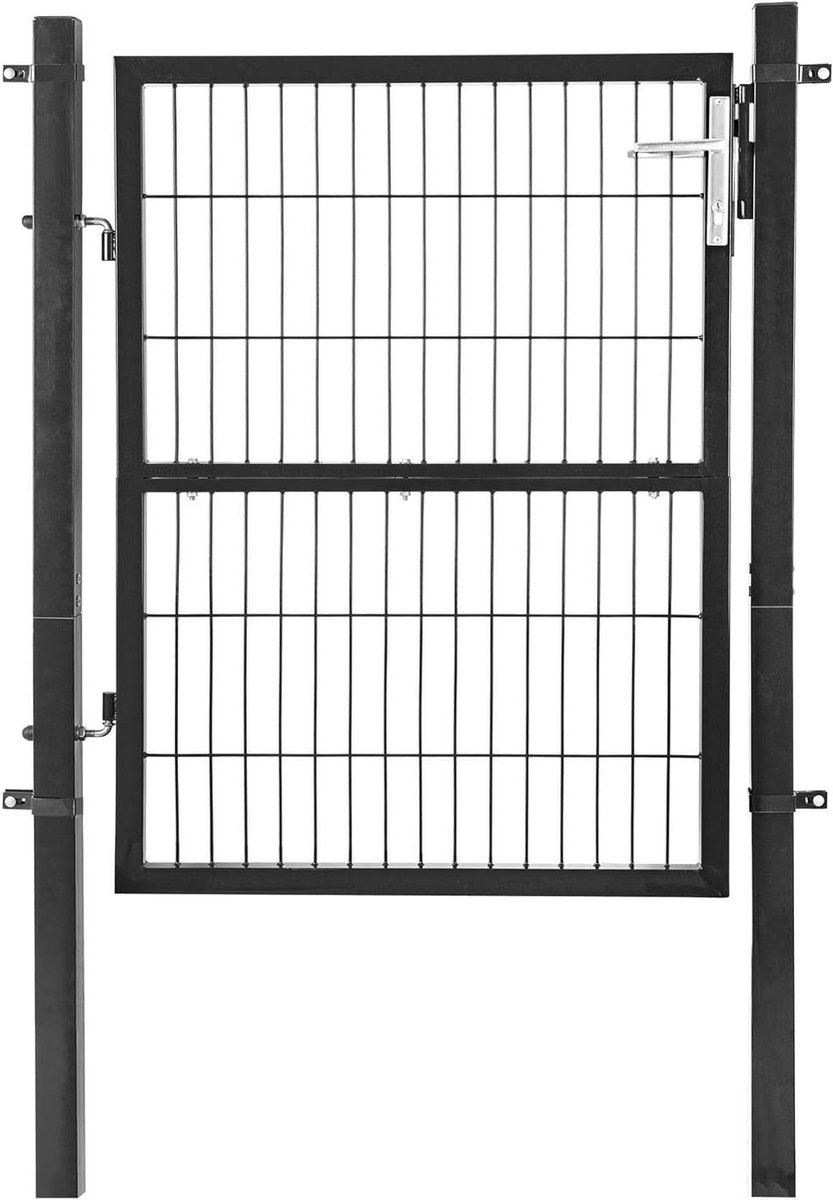 Tuindeur - Tuinpoort Hek - Tuin Toegang Beveiligen - Inclusief Paal Slot Sleutels - 140 cm