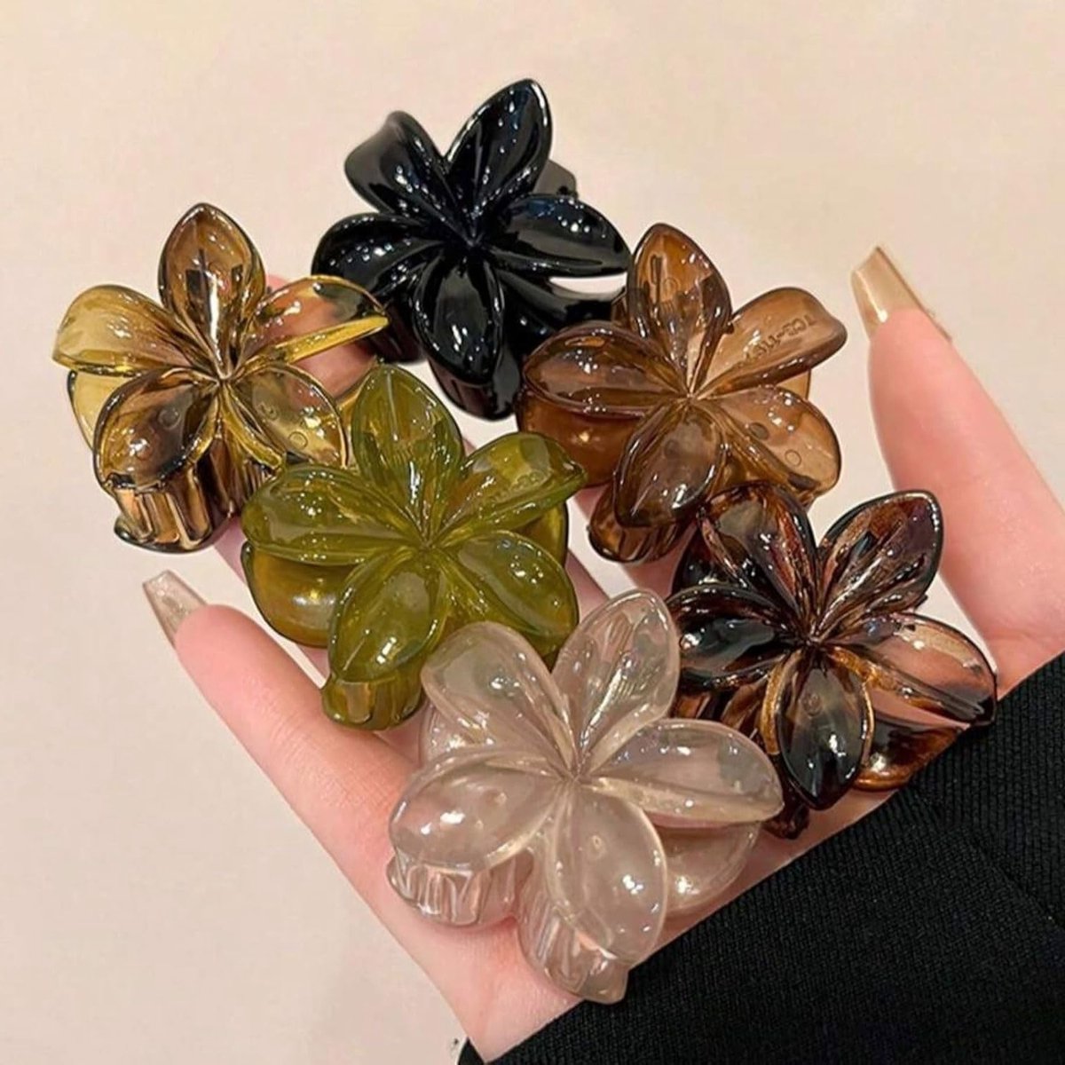 6 Stuks Bloemige Haarspelden voor Vrouwen, Schattige Haaraccessoires voor Krullen, Staarten en Opsteken van Haar