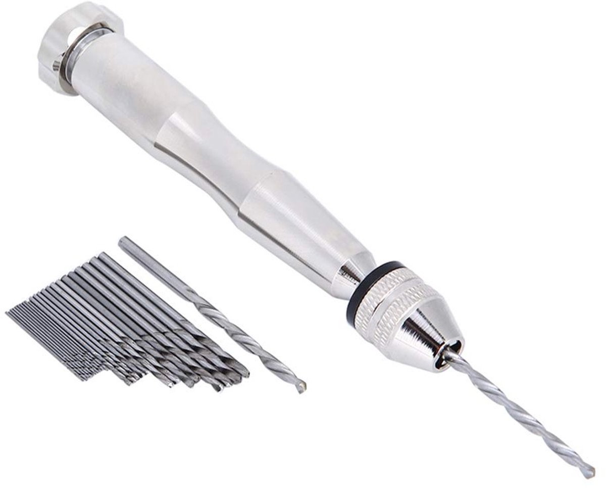 Set van 25 Stuks Fijne Handboor met Diverse Maten van 0.3mm tot 3.6mm voor Precisiewerk en Hobbyprojecten