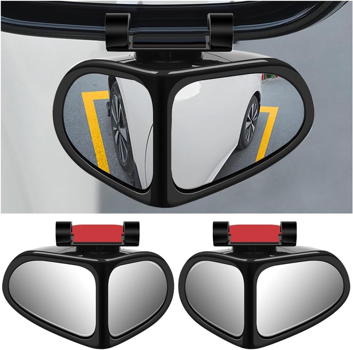 Dodehoekspiegel - 2 stuks - Auto Dode Hoek Spiegels - Auto spiegel - Dodehoekspiegel - Buitenspiegels - Extra achteruitkijkspiegel voor alle Auto, Vrachtwagen, SUV, Caravan - zwart