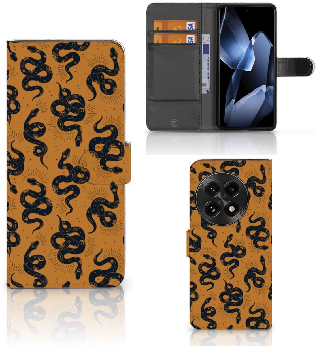 Telefoonhoesje met Pasjes voor OnePlus 13 Snakes