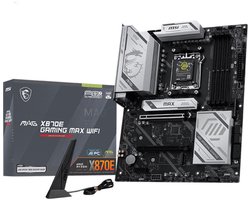 MSI MAG X870E GAMING MAX WIFI - ATX - AM5 - AMD X870E - DDR5 - 7.1-kanaals audio - 5G LAN + Wi-Fi 7 - PCIe 5.0 M.2, USB4 - Zwar