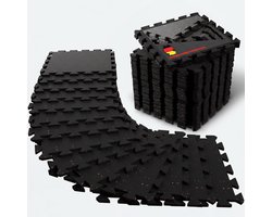 NEOLYMP Fitness vloermat – zware rubbermat – puzzelmat set van 8 stukken
