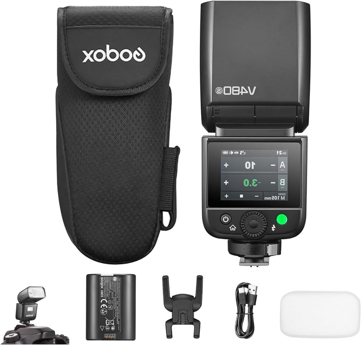 ETTL flitser voor Sony camera met GN50, HSS tot 1/8000s, snelle oplaadtijd en diffuser, ideaal voor fotografie