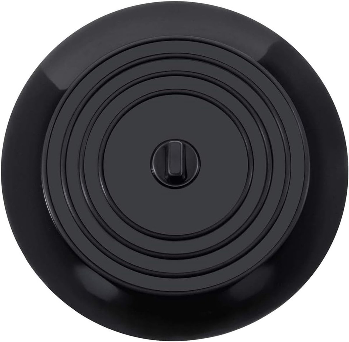 Universele siliconen rubberen afvoerpluggen van 15 cm, geschikt voor keukens, badkamers, wasruimtes, doucheruimtes, badkuipafdekkingen, enz. (4 stuks, zwart)
