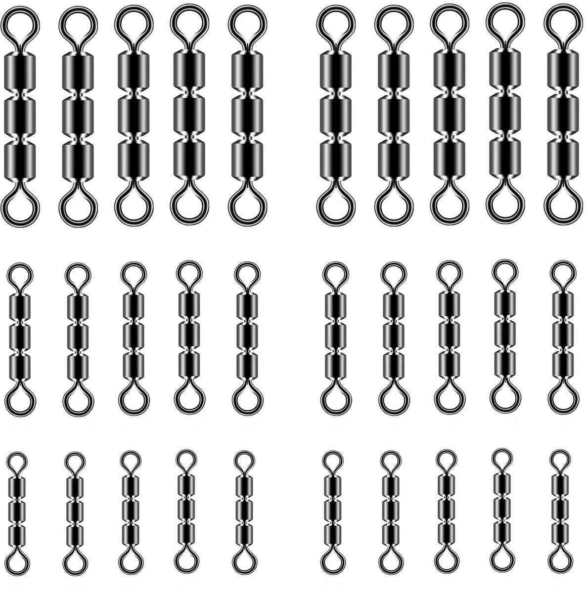 Jhubersproducts - Visserswervel - High-speed wervel set - 40 stuks - Visaccessoires - Draaibare wartels - Geschikt voor enthousiaste vissers