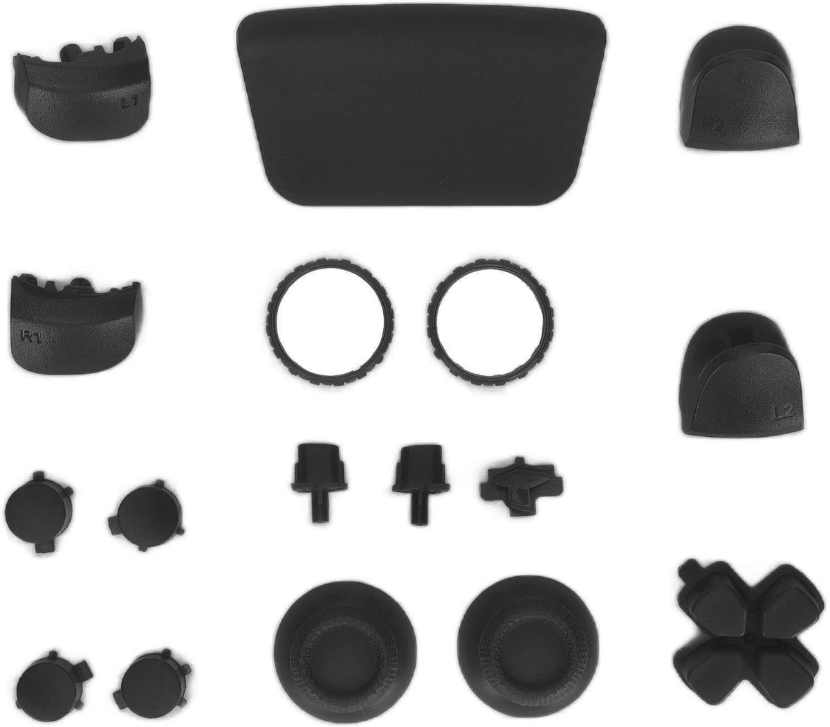 Jhubersproducts - Spelbesturingsknoppen - Vervangende Knoppen - Personaliseer je gamecontroller - Zwart - Knopreparatieset - Geschikt voor gamecontrol
