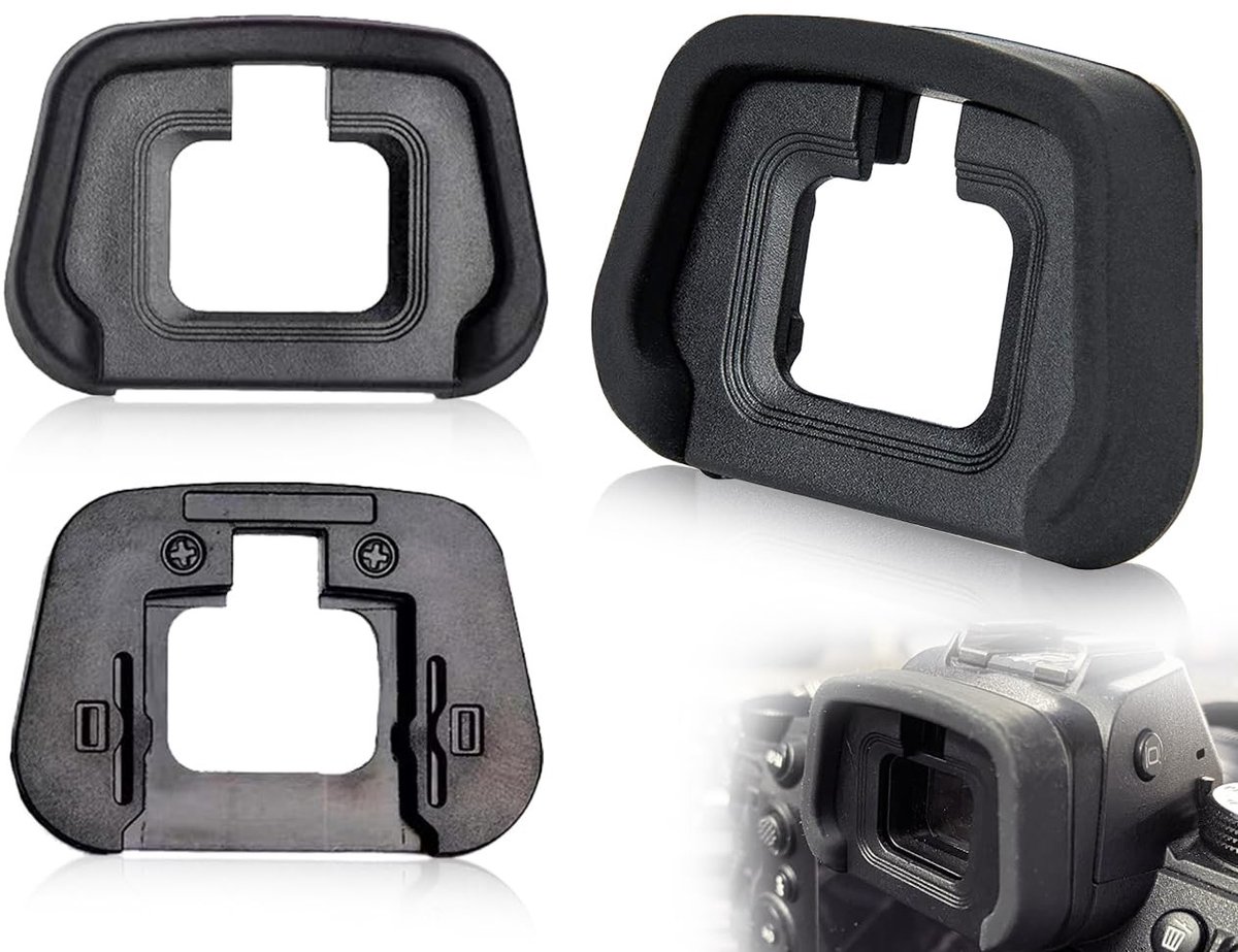 Vlemico - Oogschelpen - Set van 2 - Comfortabele opname-ervaring - Zwart - Zachte siliconen - Compatibel met Ni-kon Z5 Z6 Z7 - Voor fotografen