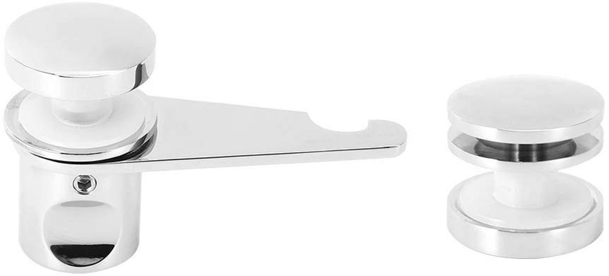 Dailygoods - Deurbeslag - Sleutelslot - Veilig en duurzaam - Glazen design - Ideaal voor badkamer - Badkamer deurbeslag - Geschikt voor kantoor - Mode