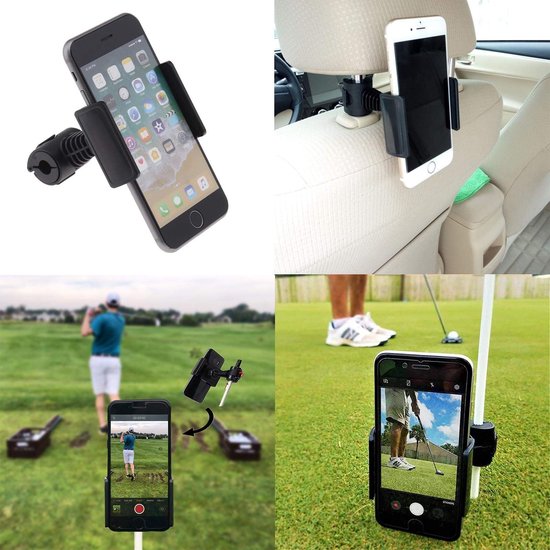 Livia home - Golf Telefoon Clip - Swing Training Aid - Zwart - Telefoon Houder - Verbeter je Golfvaardigheden - Geschikt voor Selfie en Swing van Livia Home — afbeelding 5