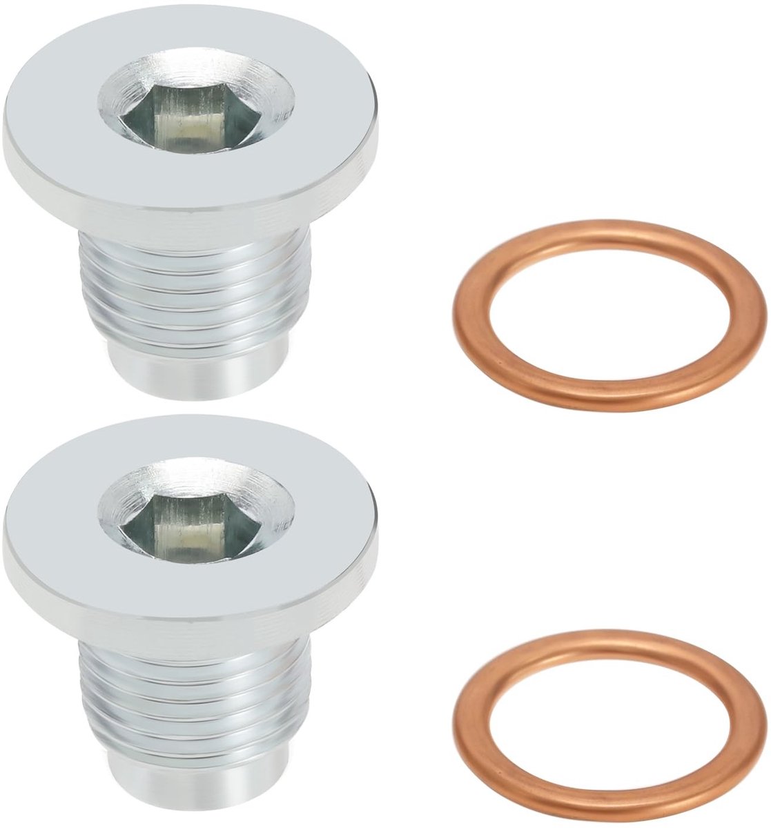 Livia home - Car Oil Drain Plug - Olieafvoerplug - Voorkom olielekkage - 2 stuks - Perfecte afdichting