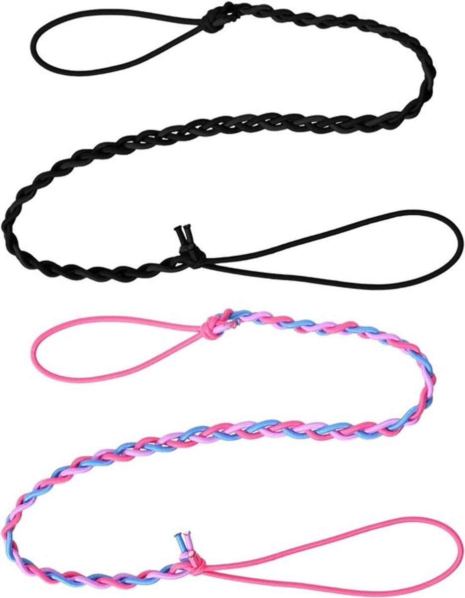 Haarscrunchies voor dames - set van 2: geen beschadiging, elastisch, waterbestendig