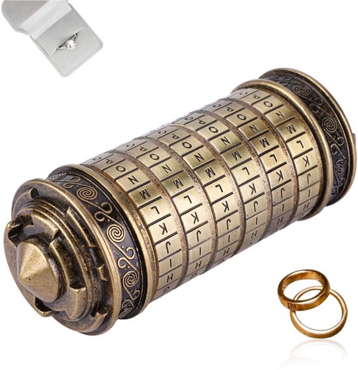 Code Lock - Mini Cryptex Slot - Elegante Metalen Design - Verborgen Compartiment