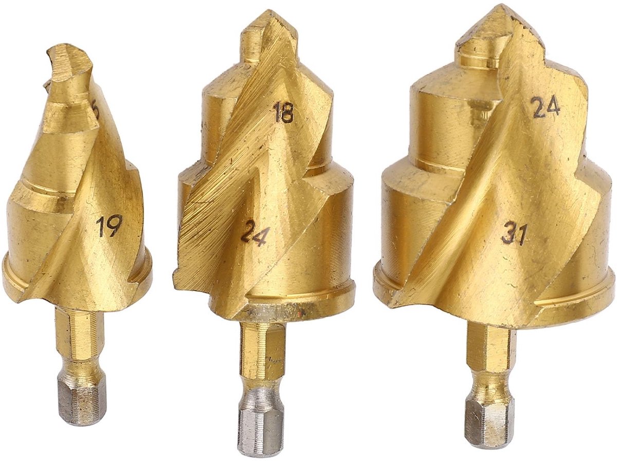 Dailygoods - PPR Lifting Stepped Drill Set - Professionele Boorkoppen voor PPR Buizen - Hoogwaardige kwaliteit - Geschikt voor diverse toepassingen -