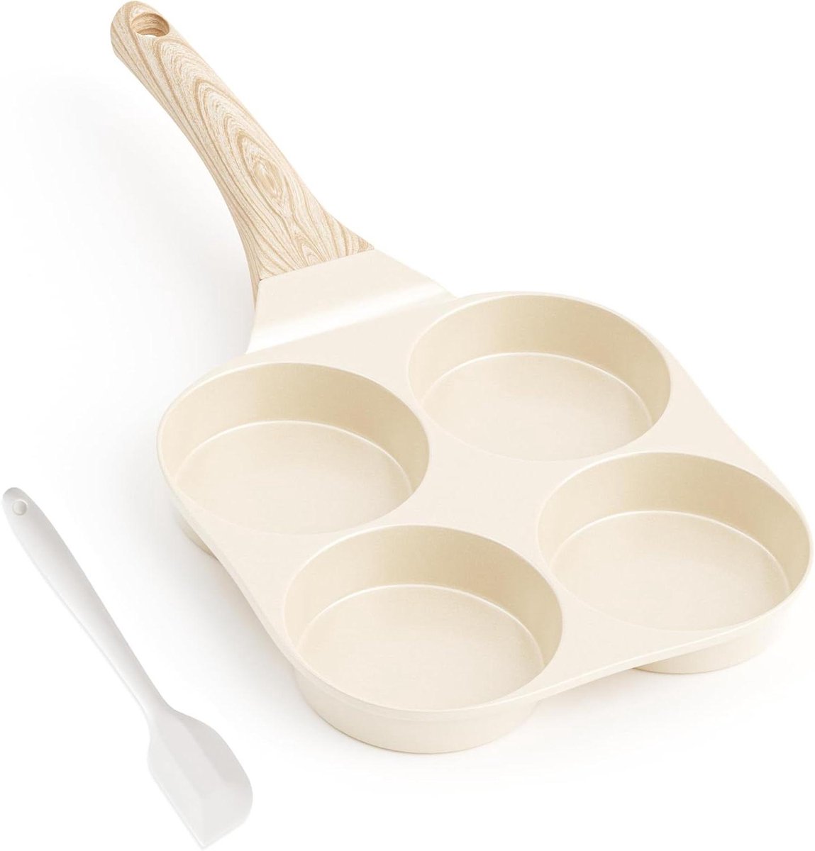 Omeletpan - Koekenpan - Ontbijt Maken - Keramische Antiaanbaklaag - 4 stuks - Geel
