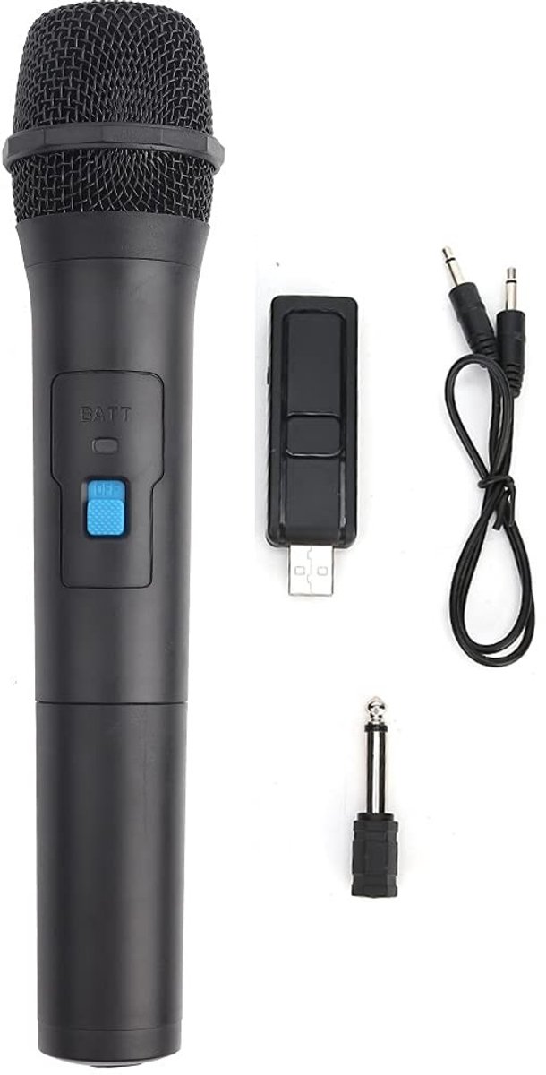 Draadloze VHF Microfoon voor Karaoke en Speech met USB-ontvanger