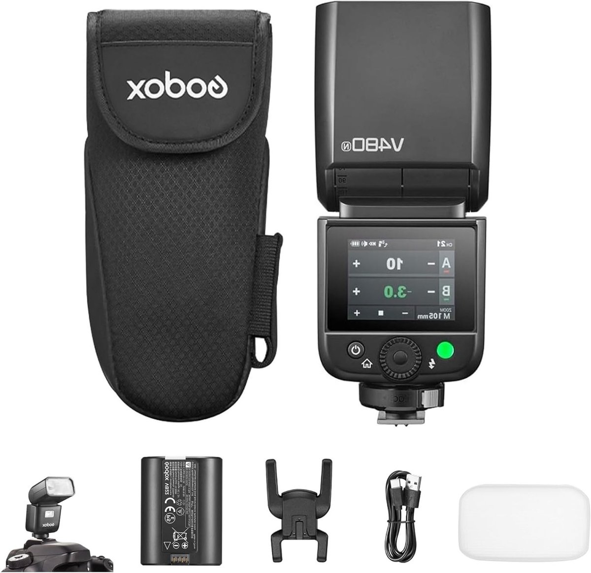 TTL flitser voor Nikon camera met GN50 Speedlite, HSS 1/8000s, 1.7s oplaadtijd en diffuser, ideaal voor professionele fotografie
