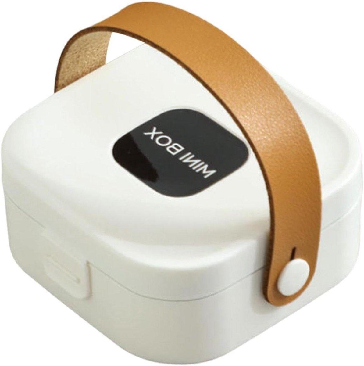 Kabel Organizer - Opbergdoos - Kabel Beheer - Met Handvat - 10x10x3.8 cm - Wit