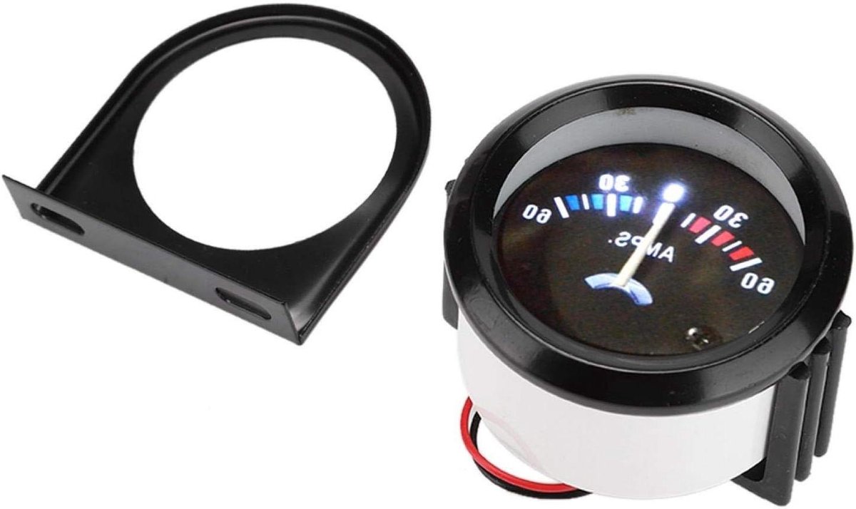 Auto Amperemeter - AMP Gauge Volt Meter - Voertuig Modificaties - Dubbele Richting Meting - 52 mm - Zwart