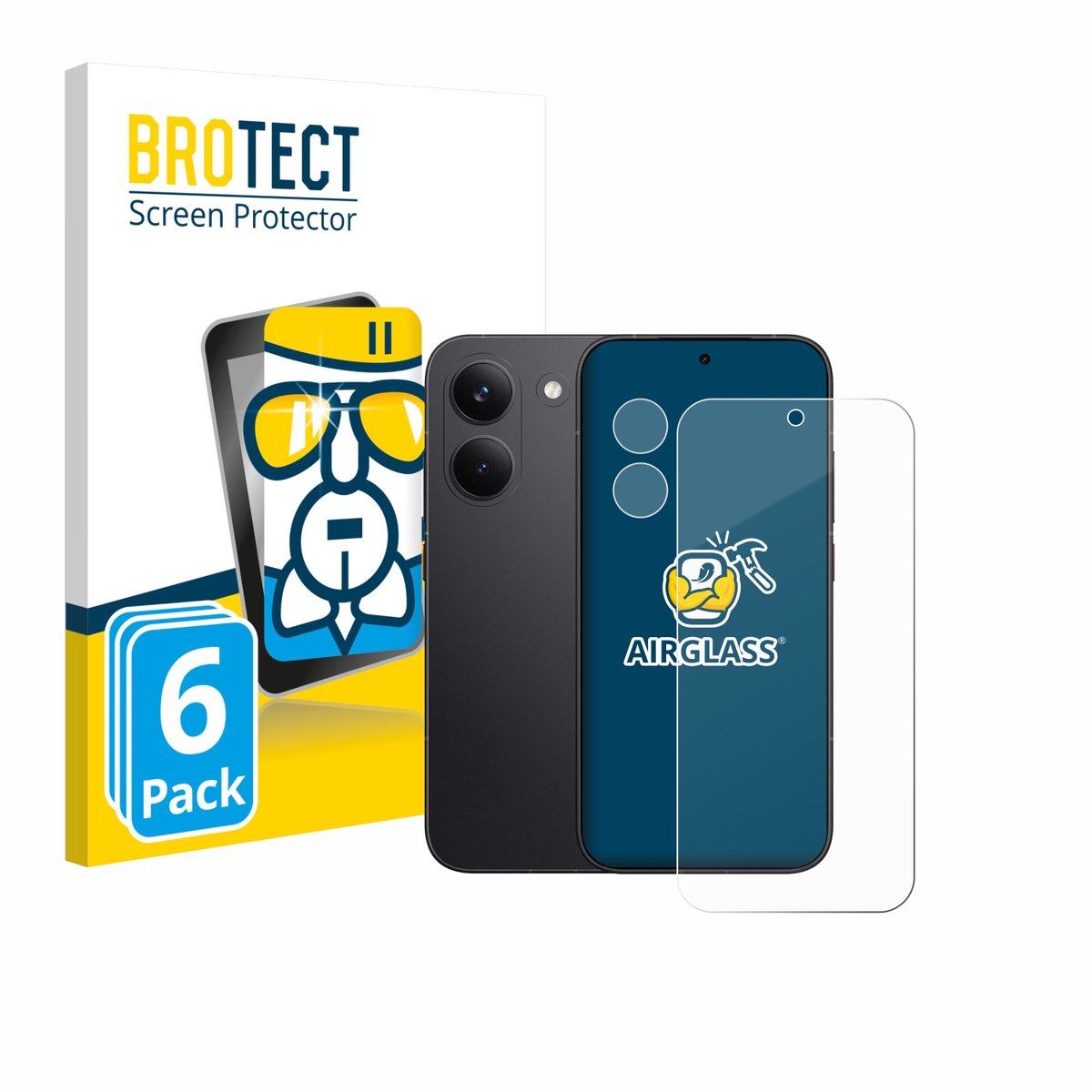 Screenprotector 6 Stuks voor Xiaomi Poco X8 Pro (Voor+Camera) Beschermglas transparant