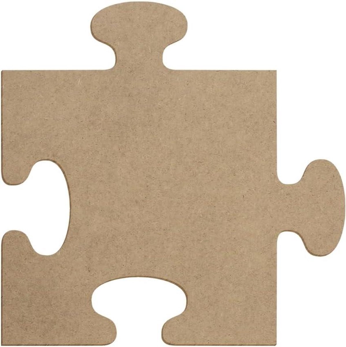Vierkant MDF Puzzelstuk - Houten Decoratie Stuk - Creatief Knutselen - Gelaserd met Gladde Rand - 9 cm Breed