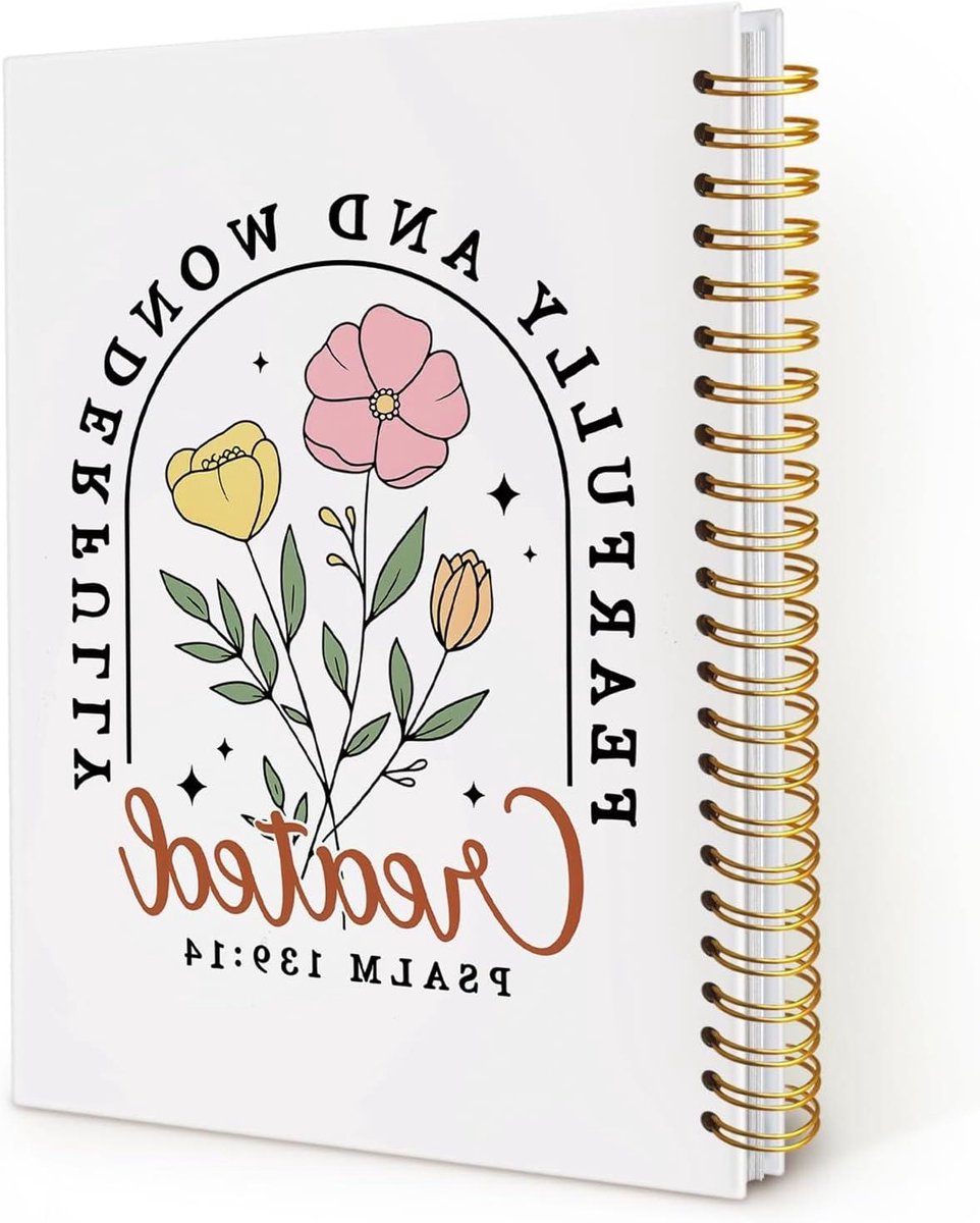 Bijbel Notitieboek - Gebedsdagboek Vrouwen - Christelijk Studeren - Hardcover Ringband - 14 x 21 cm - PSALM 139:14