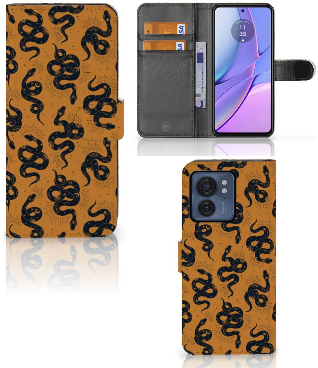 Telefoonhoesje met Pasjes voor Motorola Edge 40 Snakes