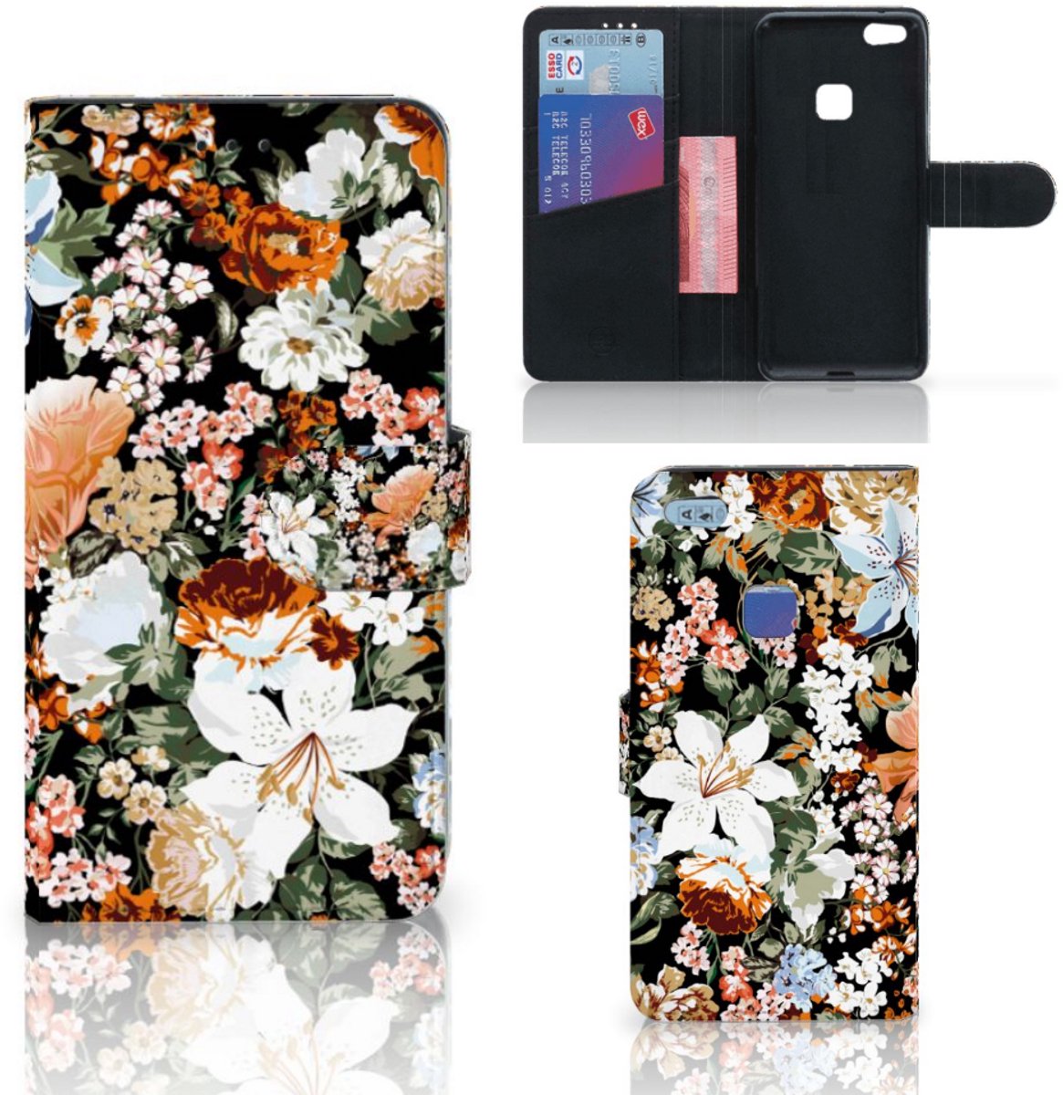 Hoesje voor Huawei P10 Lite Dark Flowers