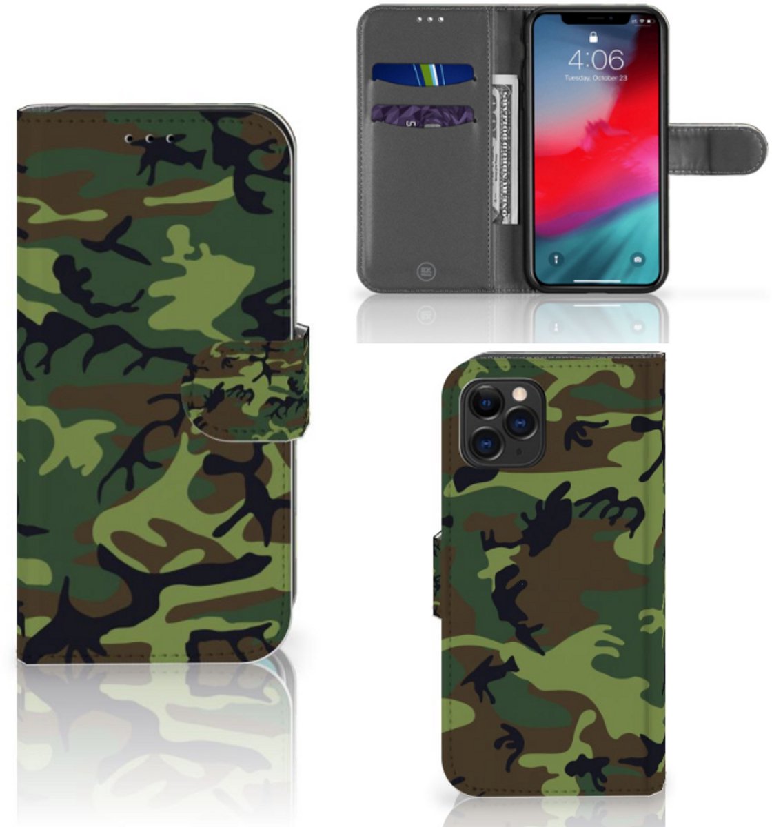 Apple iPhone 11 Pro Telefoon Hoesje Army Dark