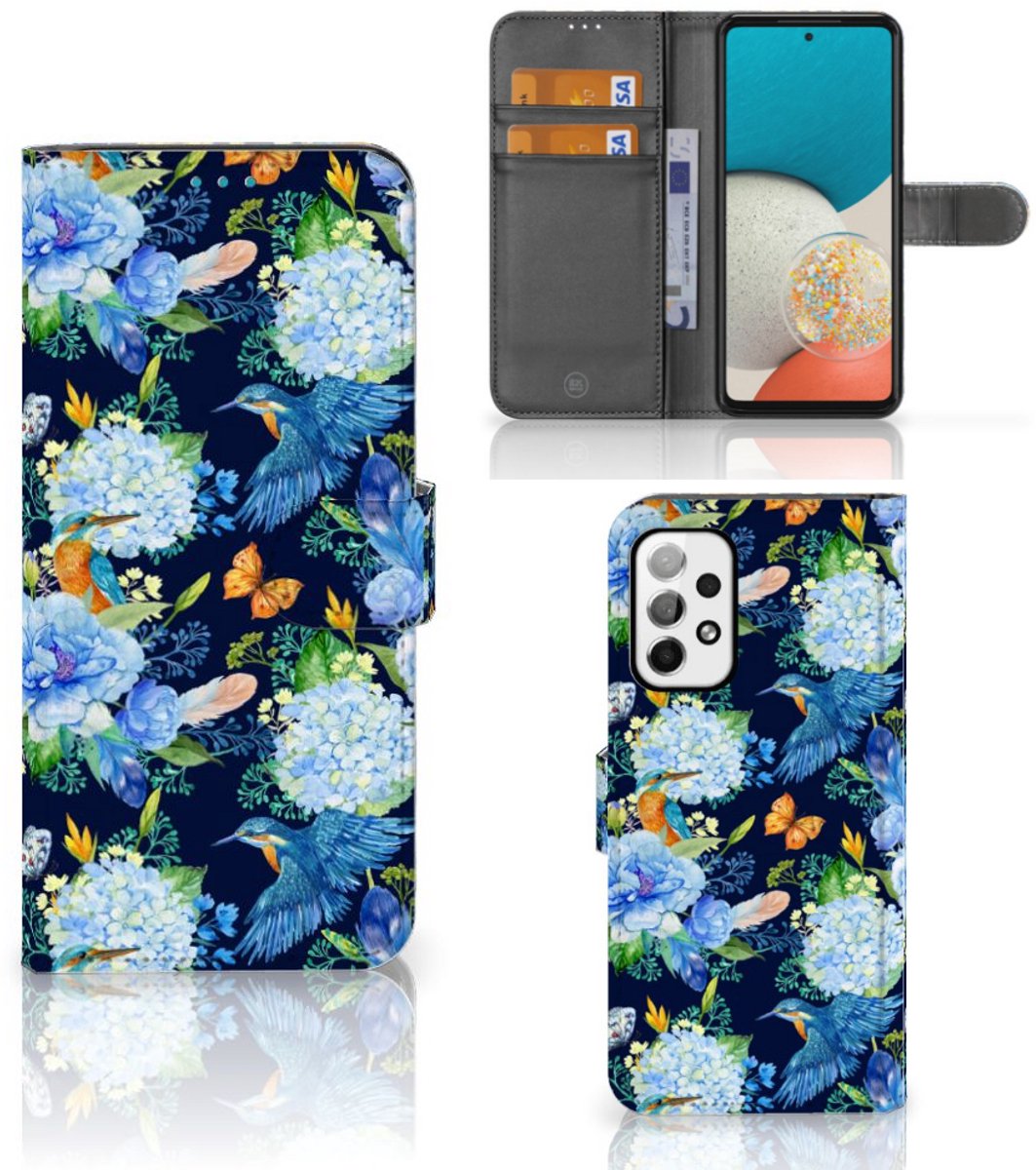 Telefoonhoesje met Pasjes voor Samsung Galaxy A73 5G IJsvogel