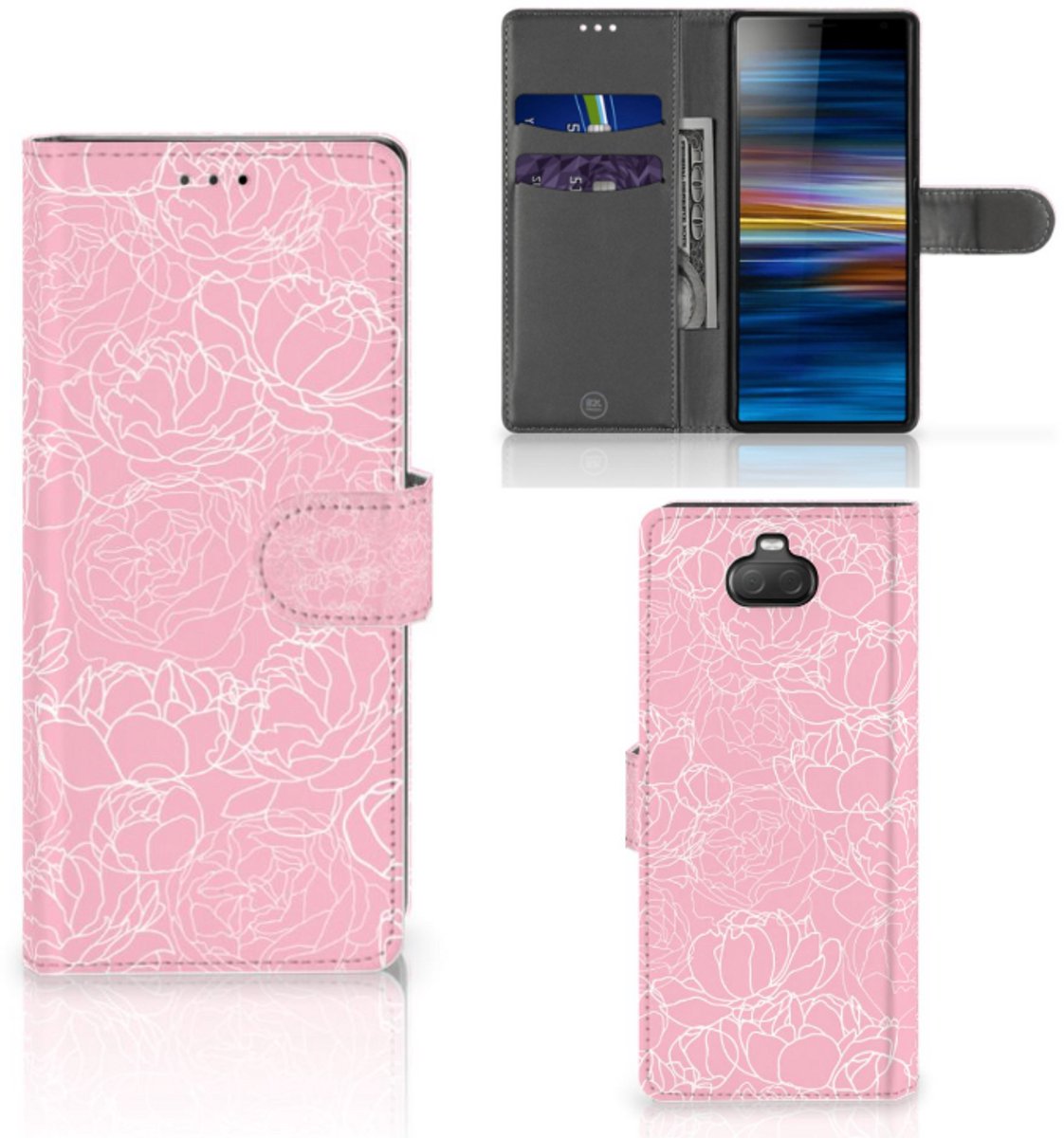 Sony Xperia 10 Hoesje White Flowers